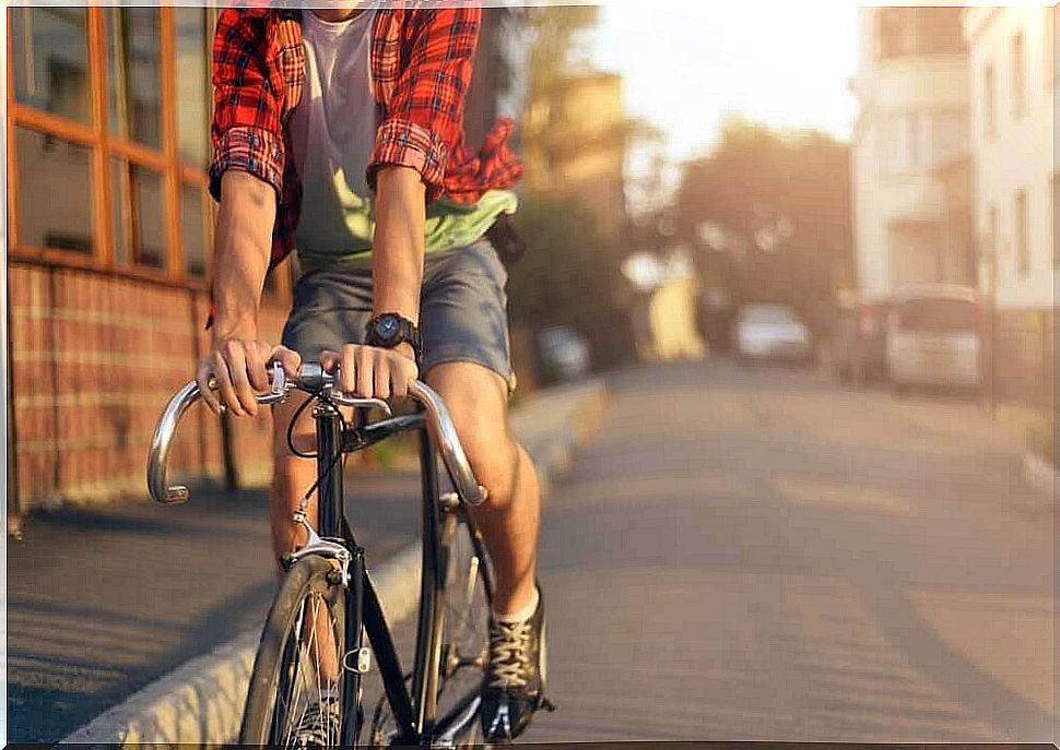 boy riding a bicycle