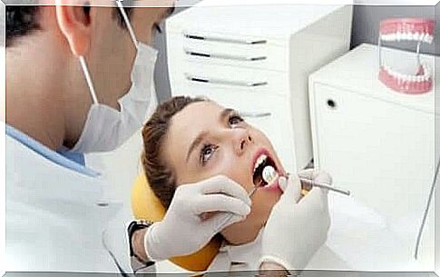 Professional cleaning at the dentist