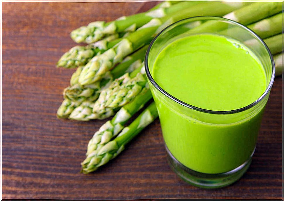 juice with asparagus