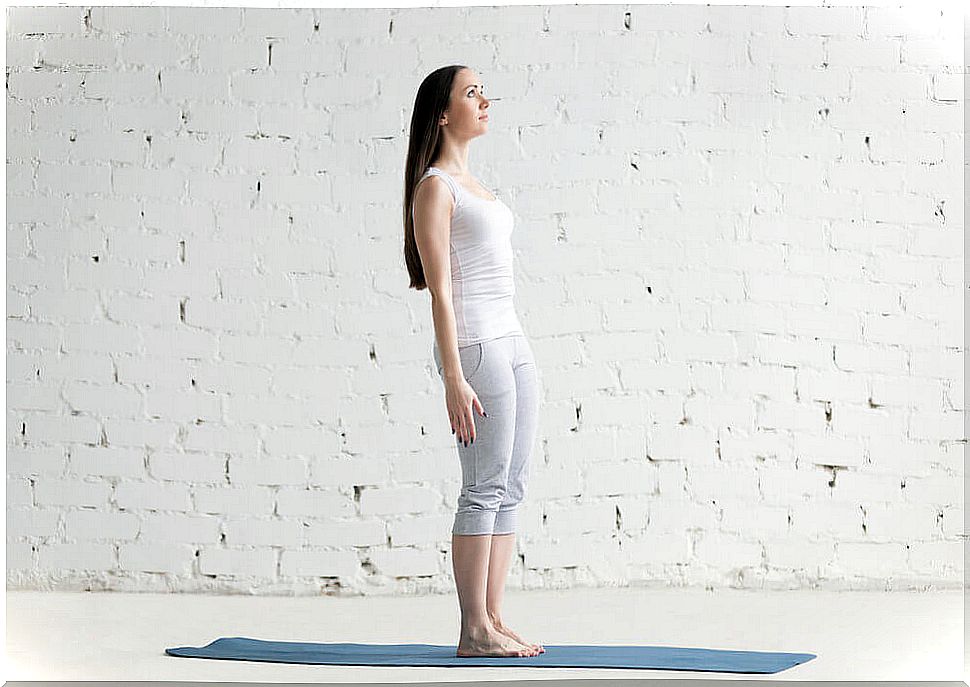 woman doing yoga posture