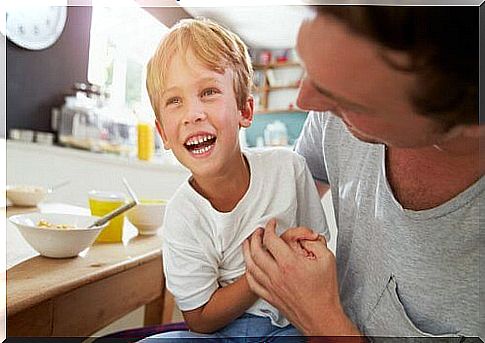 Parental affection helps to calm a sick child