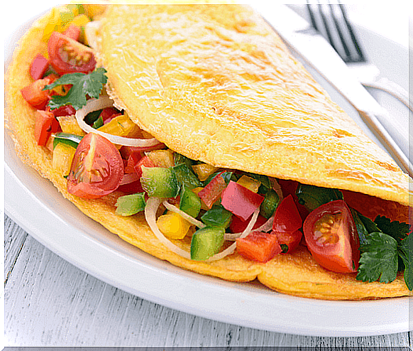 Recipe to prepare a delicious vegetable omelet