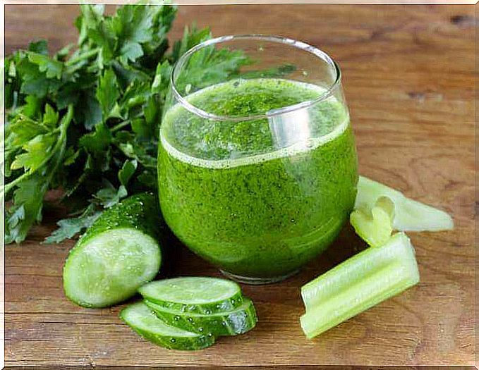 Celery and cucumber juice