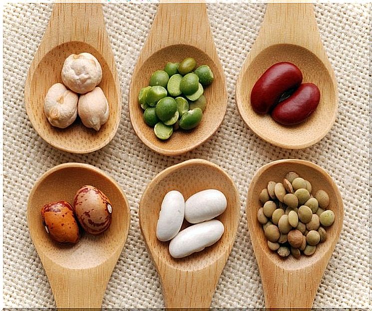 Vegetables for children on the spoon