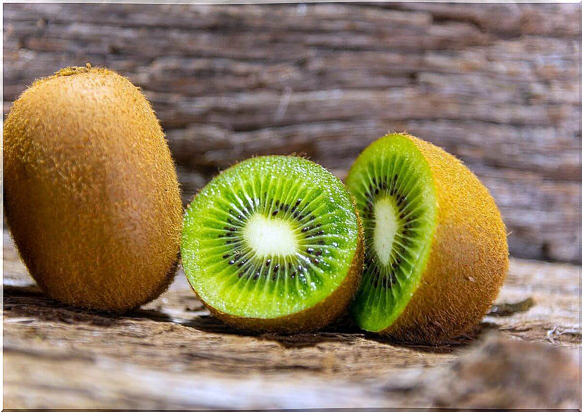 kiwi cut in half